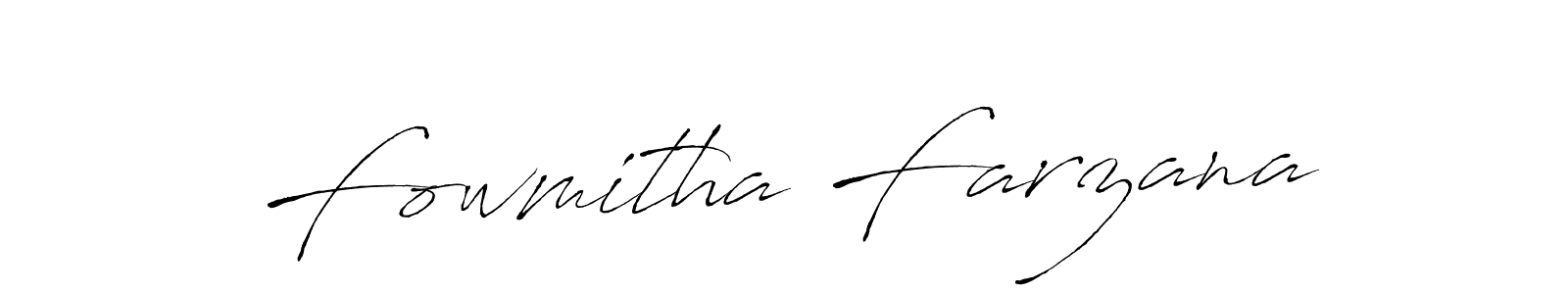 Make a beautiful signature design for name Fowmitha Farzana. With this signature (Antro_Vectra) style, you can create a handwritten signature for free. Fowmitha Farzana signature style 6 images and pictures png