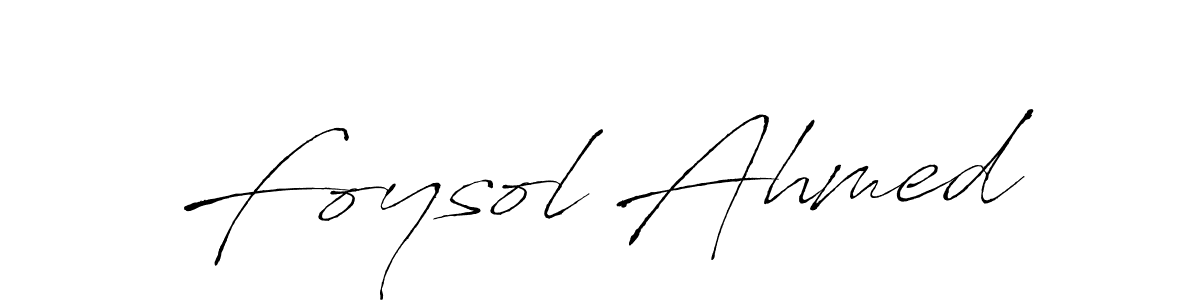 Foysol Ahmed stylish signature style. Best Handwritten Sign (Antro_Vectra) for my name. Handwritten Signature Collection Ideas for my name Foysol Ahmed. Foysol Ahmed signature style 6 images and pictures png