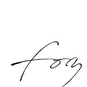 Make a beautiful signature design for name Foz. With this signature (Antro_Vectra) style, you can create a handwritten signature for free. Foz signature style 6 images and pictures png