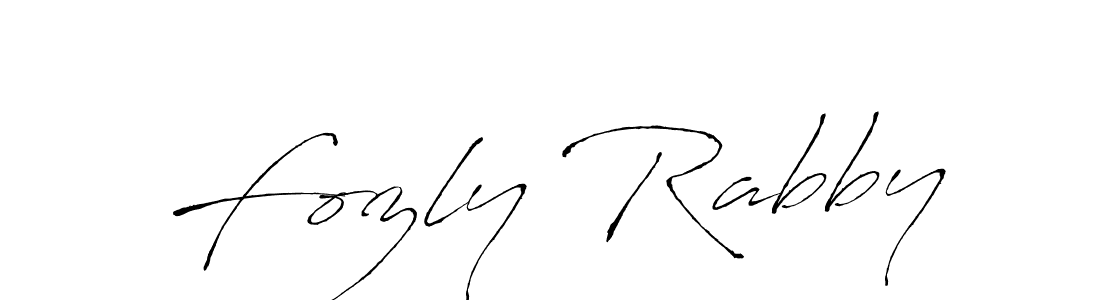 Make a beautiful signature design for name Fozly Rabby. With this signature (Antro_Vectra) style, you can create a handwritten signature for free. Fozly Rabby signature style 6 images and pictures png