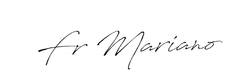 Use a signature maker to create a handwritten signature online. With this signature software, you can design (Antro_Vectra) your own signature for name Fr Mariano. Fr Mariano signature style 6 images and pictures png