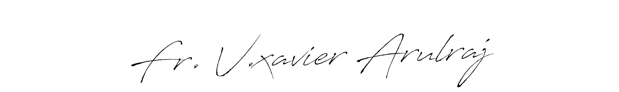 Similarly Antro_Vectra is the best handwritten signature design. Signature creator online .You can use it as an online autograph creator for name Fr. V.xavier Arulraj. Fr. V.xavier Arulraj signature style 6 images and pictures png