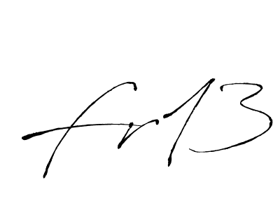 Design your own signature with our free online signature maker. With this signature software, you can create a handwritten (Antro_Vectra) signature for name Fr13. Fr13 signature style 6 images and pictures png