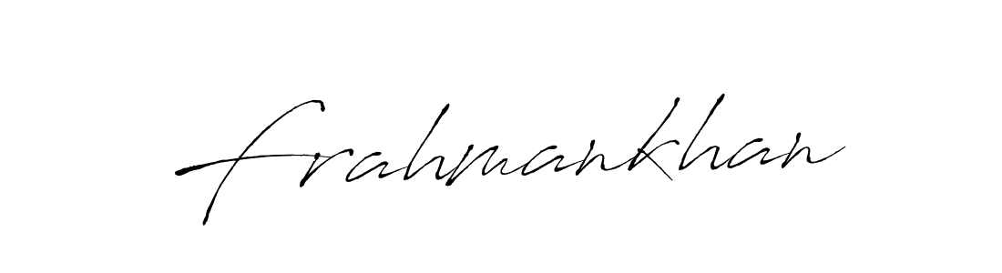 How to make Frahmankhan signature? Antro_Vectra is a professional autograph style. Create handwritten signature for Frahmankhan name. Frahmankhan signature style 6 images and pictures png