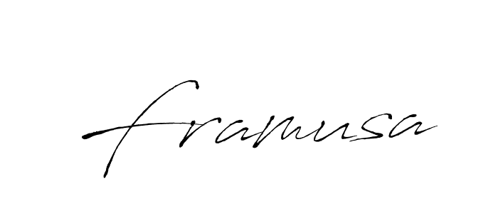 Create a beautiful signature design for name Framusa. With this signature (Antro_Vectra) fonts, you can make a handwritten signature for free. Framusa signature style 6 images and pictures png