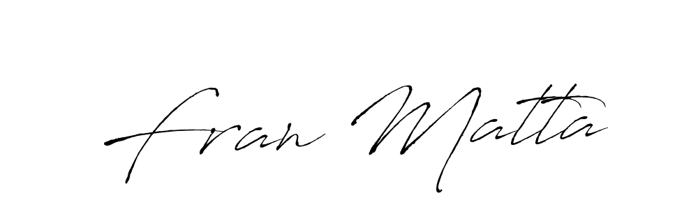 Make a beautiful signature design for name Fran Matta. With this signature (Antro_Vectra) style, you can create a handwritten signature for free. Fran Matta signature style 6 images and pictures png