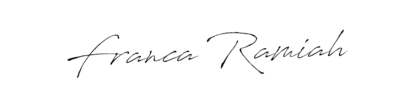 How to make Franca Ramiah signature? Antro_Vectra is a professional autograph style. Create handwritten signature for Franca Ramiah name. Franca Ramiah signature style 6 images and pictures png