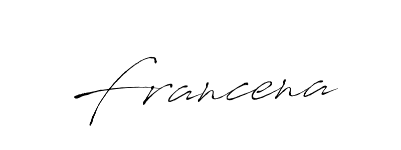 You should practise on your own different ways (Antro_Vectra) to write your name (Francena) in signature. don't let someone else do it for you. Francena signature style 6 images and pictures png