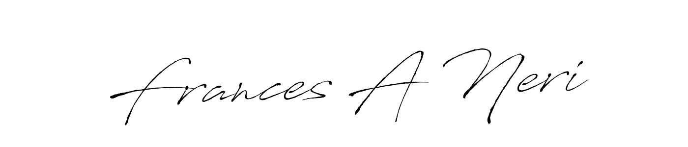 Similarly Antro_Vectra is the best handwritten signature design. Signature creator online .You can use it as an online autograph creator for name Frances A Neri. Frances A Neri signature style 6 images and pictures png