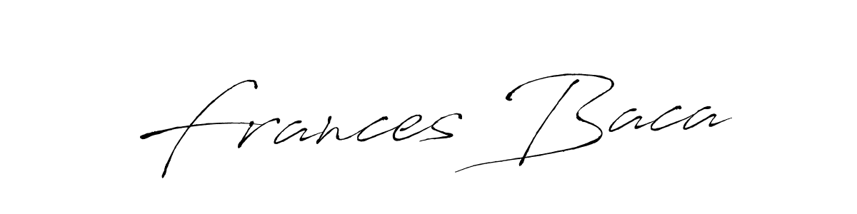 Frances Baca stylish signature style. Best Handwritten Sign (Antro_Vectra) for my name. Handwritten Signature Collection Ideas for my name Frances Baca. Frances Baca signature style 6 images and pictures png