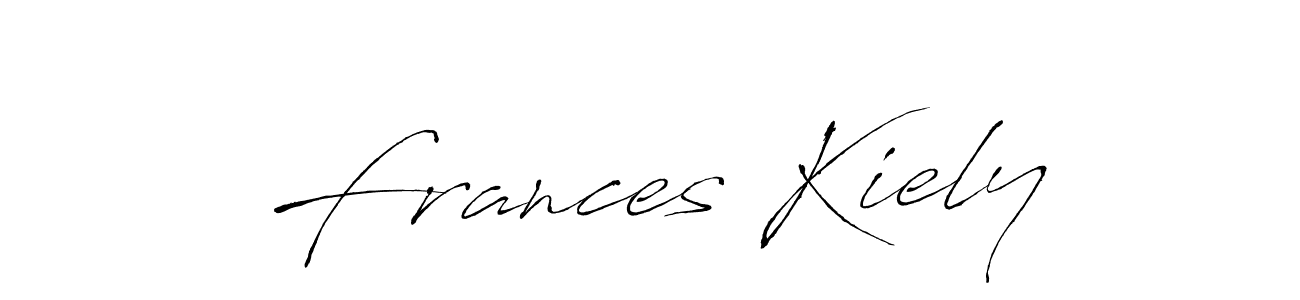 Similarly Antro_Vectra is the best handwritten signature design. Signature creator online .You can use it as an online autograph creator for name Frances Kiely. Frances Kiely signature style 6 images and pictures png