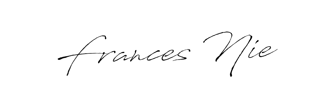 Make a beautiful signature design for name Frances Nie. With this signature (Antro_Vectra) style, you can create a handwritten signature for free. Frances Nie signature style 6 images and pictures png