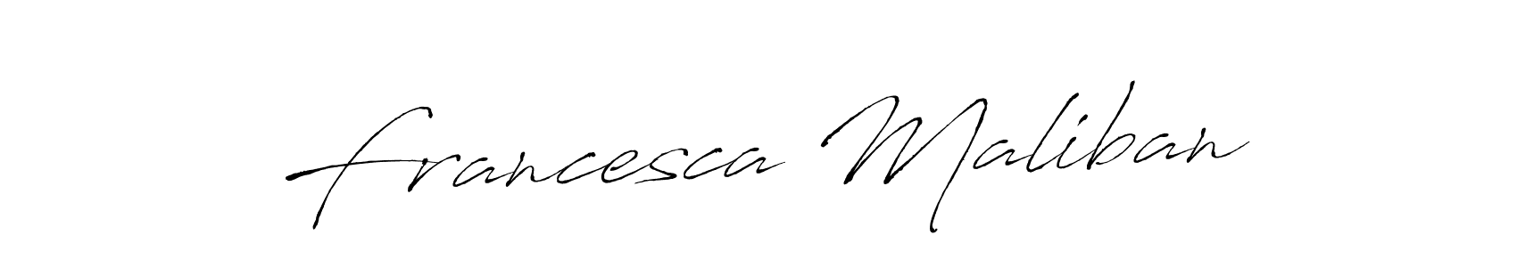 Make a beautiful signature design for name Francesca Maliban. With this signature (Antro_Vectra) style, you can create a handwritten signature for free. Francesca Maliban signature style 6 images and pictures png