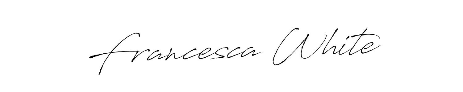 Create a beautiful signature design for name Francesca White. With this signature (Antro_Vectra) fonts, you can make a handwritten signature for free. Francesca White signature style 6 images and pictures png