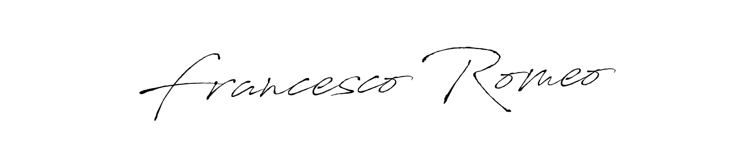 Francesco Romeo stylish signature style. Best Handwritten Sign (Antro_Vectra) for my name. Handwritten Signature Collection Ideas for my name Francesco Romeo. Francesco Romeo signature style 6 images and pictures png