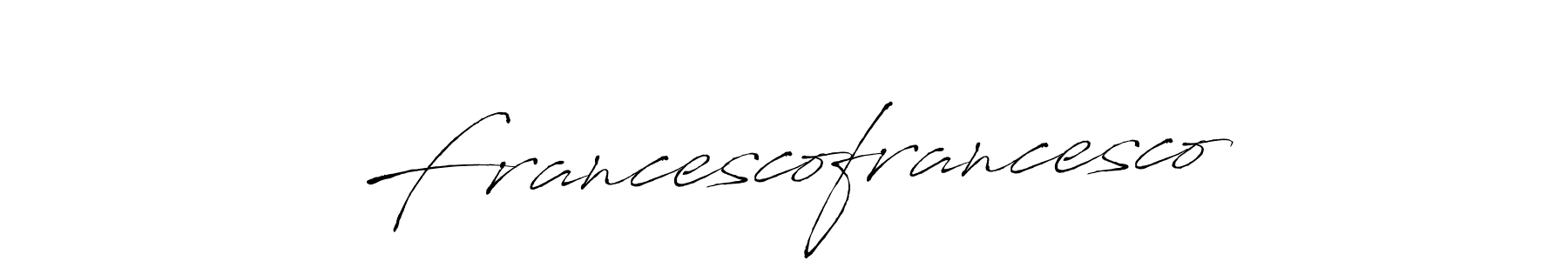 How to make Francescofrancesco name signature. Use Antro_Vectra style for creating short signs online. This is the latest handwritten sign. Francescofrancesco signature style 6 images and pictures png