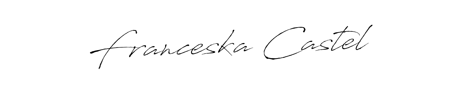 Make a beautiful signature design for name Franceska Castel. With this signature (Antro_Vectra) style, you can create a handwritten signature for free. Franceska Castel signature style 6 images and pictures png