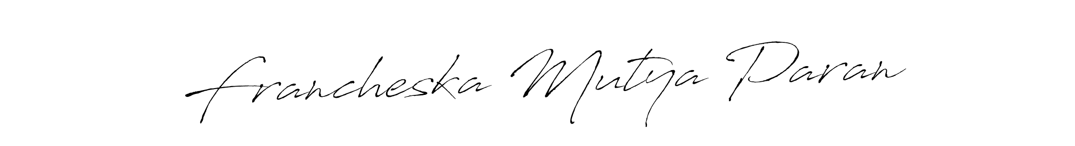 Use a signature maker to create a handwritten signature online. With this signature software, you can design (Antro_Vectra) your own signature for name Francheska Mutya Paran. Francheska Mutya Paran signature style 6 images and pictures png