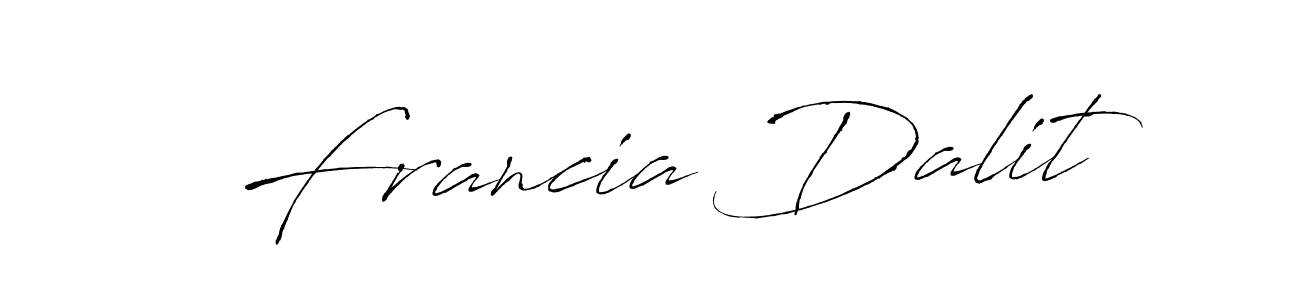 Francia Dalit stylish signature style. Best Handwritten Sign (Antro_Vectra) for my name. Handwritten Signature Collection Ideas for my name Francia Dalit. Francia Dalit signature style 6 images and pictures png