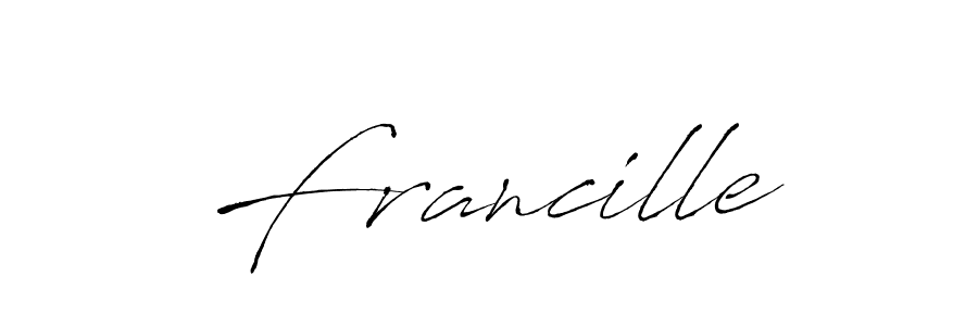 You should practise on your own different ways (Antro_Vectra) to write your name (Francille) in signature. don't let someone else do it for you. Francille signature style 6 images and pictures png