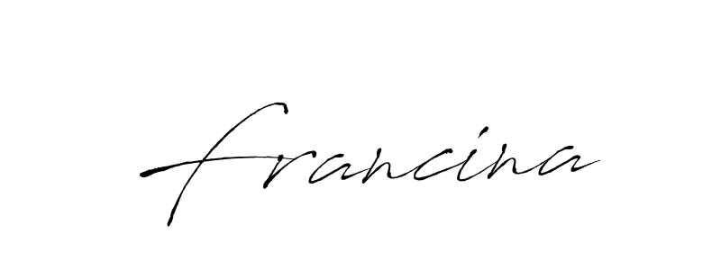 Use a signature maker to create a handwritten signature online. With this signature software, you can design (Antro_Vectra) your own signature for name Francina. Francina signature style 6 images and pictures png