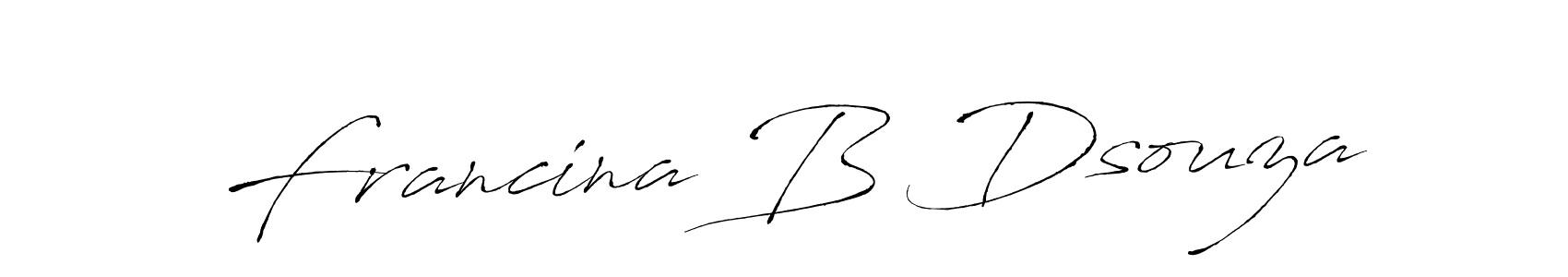 It looks lik you need a new signature style for name Francina B Dsouza. Design unique handwritten (Antro_Vectra) signature with our free signature maker in just a few clicks. Francina B Dsouza signature style 6 images and pictures png
