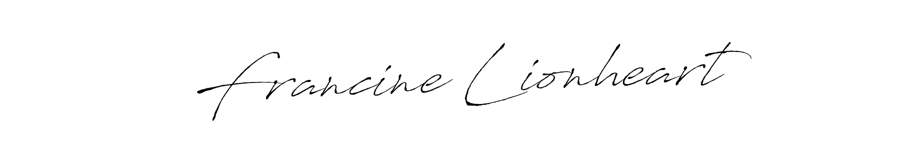 Make a beautiful signature design for name Francine Lionheart. With this signature (Antro_Vectra) style, you can create a handwritten signature for free. Francine Lionheart signature style 6 images and pictures png