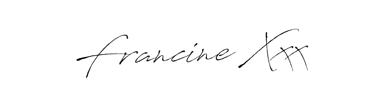 Create a beautiful signature design for name Francine Xxx. With this signature (Antro_Vectra) fonts, you can make a handwritten signature for free. Francine Xxx signature style 6 images and pictures png