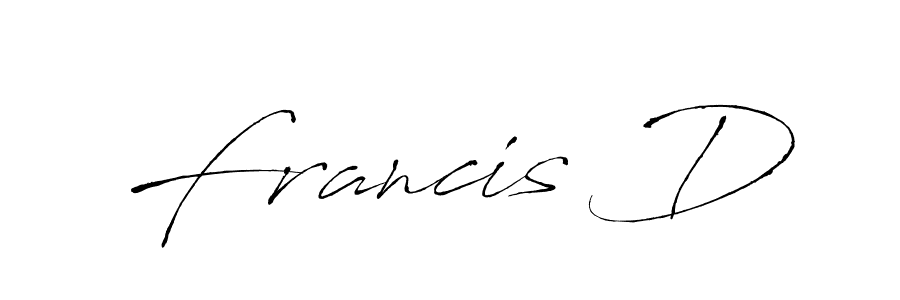 Create a beautiful signature design for name Francis D. With this signature (Antro_Vectra) fonts, you can make a handwritten signature for free. Francis D signature style 6 images and pictures png