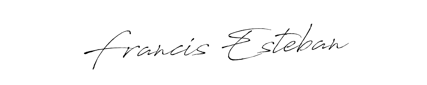 How to make Francis Esteban name signature. Use Antro_Vectra style for creating short signs online. This is the latest handwritten sign. Francis Esteban signature style 6 images and pictures png