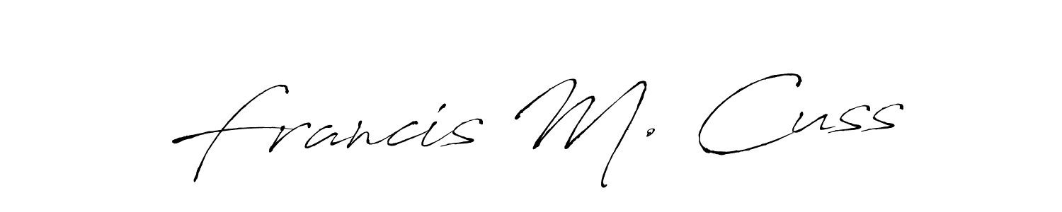 The best way (Antro_Vectra) to make a short signature is to pick only two or three words in your name. The name Francis M. Cuss include a total of six letters. For converting this name. Francis M. Cuss signature style 6 images and pictures png