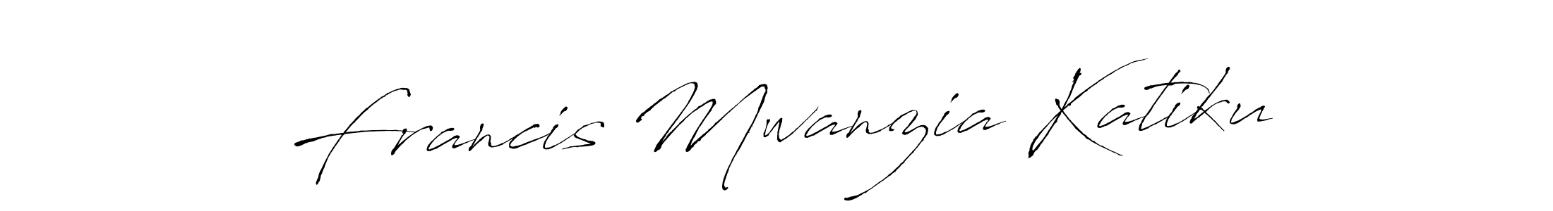 How to make Francis Mwanzia Katiku name signature. Use Antro_Vectra style for creating short signs online. This is the latest handwritten sign. Francis Mwanzia Katiku signature style 6 images and pictures png
