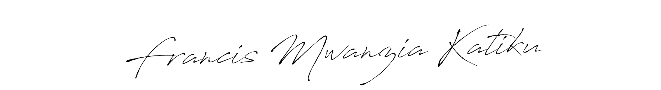 How to make Francis Mwanzia Katiku name signature. Use Antro_Vectra style for creating short signs online. This is the latest handwritten sign. Francis Mwanzia Katiku signature style 6 images and pictures png