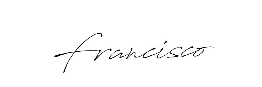 Design your own signature with our free online signature maker. With this signature software, you can create a handwritten (Antro_Vectra) signature for name Francisco. Francisco signature style 6 images and pictures png