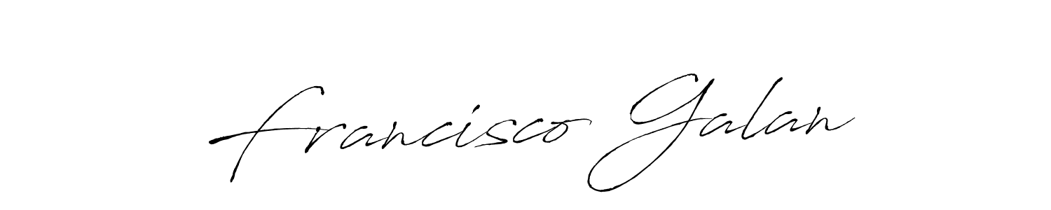 Make a beautiful signature design for name Francisco Galan. With this signature (Antro_Vectra) style, you can create a handwritten signature for free. Francisco Galan signature style 6 images and pictures png