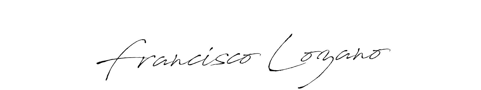 Use a signature maker to create a handwritten signature online. With this signature software, you can design (Antro_Vectra) your own signature for name Francisco Lozano. Francisco Lozano signature style 6 images and pictures png