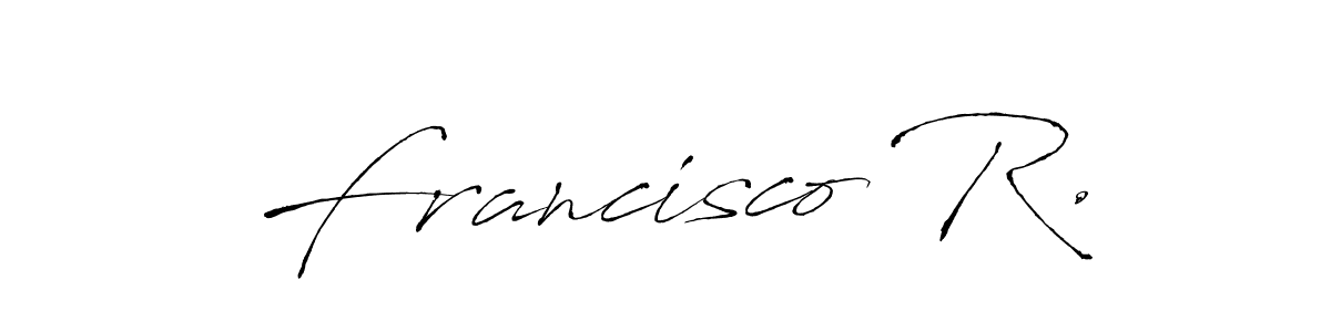 Also You can easily find your signature by using the search form. We will create Francisco R. name handwritten signature images for you free of cost using Antro_Vectra sign style. Francisco R. signature style 6 images and pictures png