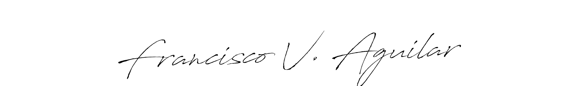 The best way (Antro_Vectra) to make a short signature is to pick only two or three words in your name. The name Francisco V. Aguilar include a total of six letters. For converting this name. Francisco V. Aguilar signature style 6 images and pictures png