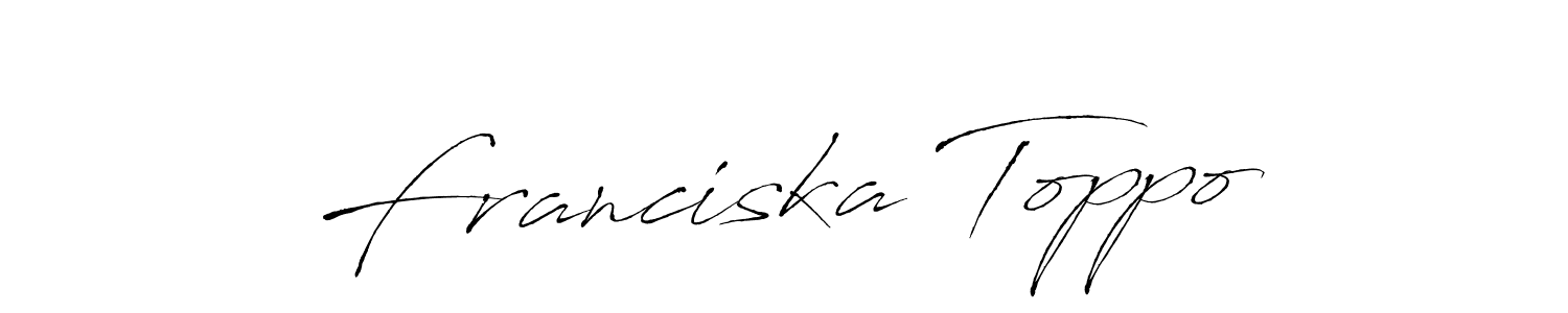 if you are searching for the best signature style for your name Franciska Toppo. so please give up your signature search. here we have designed multiple signature styles  using Antro_Vectra. Franciska Toppo signature style 6 images and pictures png