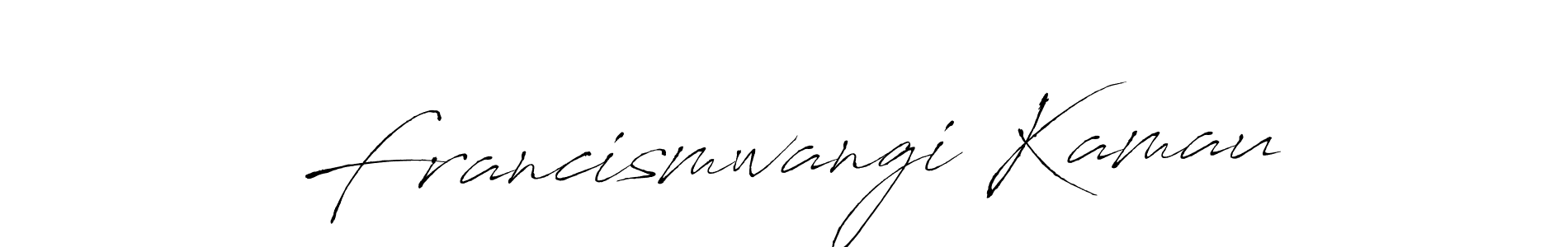 Francismwangi Kamau stylish signature style. Best Handwritten Sign (Antro_Vectra) for my name. Handwritten Signature Collection Ideas for my name Francismwangi Kamau. Francismwangi Kamau signature style 6 images and pictures png