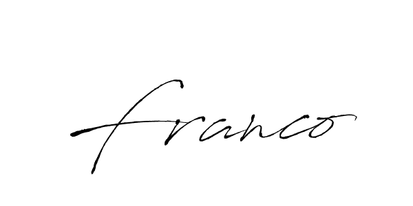 How to make Franco name signature. Use Antro_Vectra style for creating short signs online. This is the latest handwritten sign. Franco signature style 6 images and pictures png