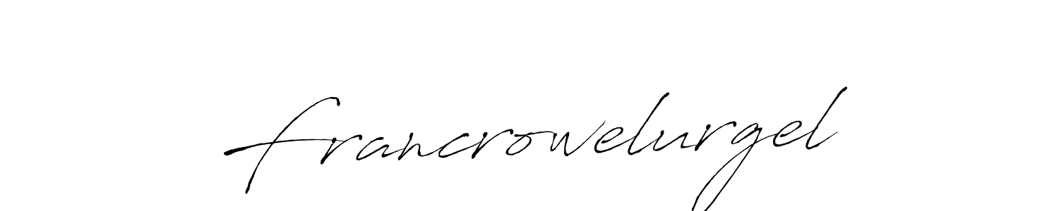 Design your own signature with our free online signature maker. With this signature software, you can create a handwritten (Antro_Vectra) signature for name Francrowelurgel. Francrowelurgel signature style 6 images and pictures png