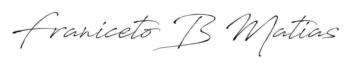 A sleek calligraphic signature for name Franiceto B Matias utilizing Antro_Vectra styling. Great for adding personal signatures to photos and art. Franiceto B Matias signature style 6 images and pictures png