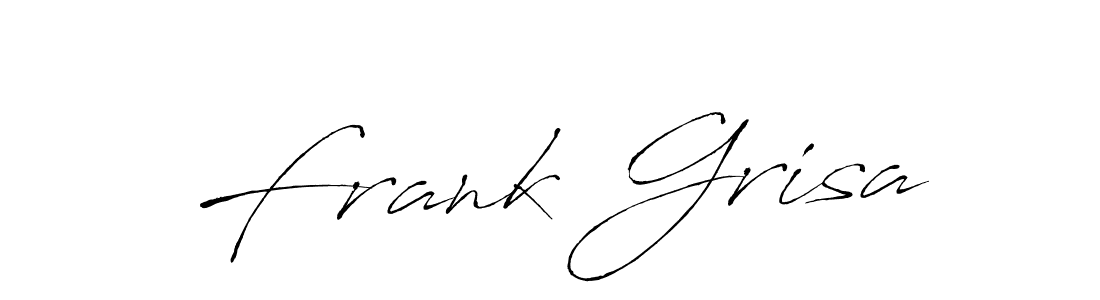 How to make Frank Grisa name signature. Use Antro_Vectra style for creating short signs online. This is the latest handwritten sign. Frank Grisa signature style 6 images and pictures png