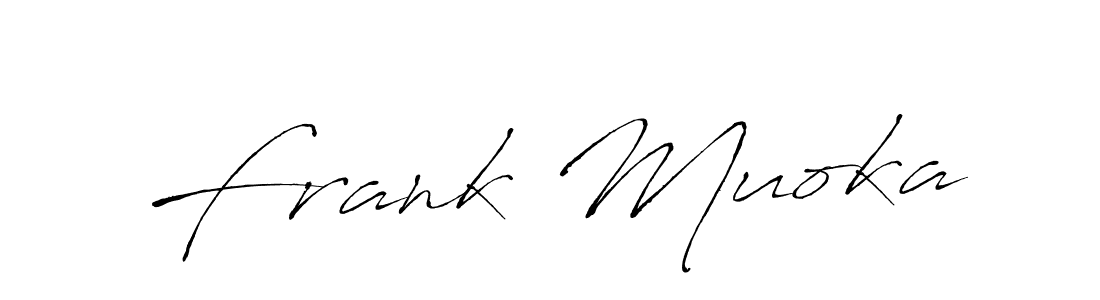 Antro_Vectra is a professional signature style that is perfect for those who want to add a touch of class to their signature. It is also a great choice for those who want to make their signature more unique. Get Frank Muoka name to fancy signature for free. Frank Muoka signature style 6 images and pictures png
