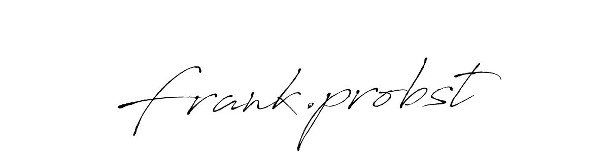 How to make Frank.probst name signature. Use Antro_Vectra style for creating short signs online. This is the latest handwritten sign. Frank.probst signature style 6 images and pictures png