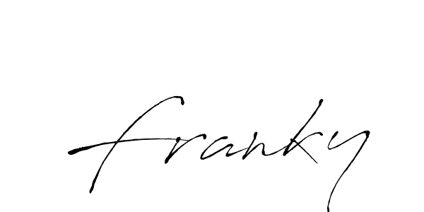 Use a signature maker to create a handwritten signature online. With this signature software, you can design (Antro_Vectra) your own signature for name Franky. Franky signature style 6 images and pictures png