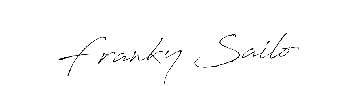 Design your own signature with our free online signature maker. With this signature software, you can create a handwritten (Antro_Vectra) signature for name Franky Sailo. Franky Sailo signature style 6 images and pictures png