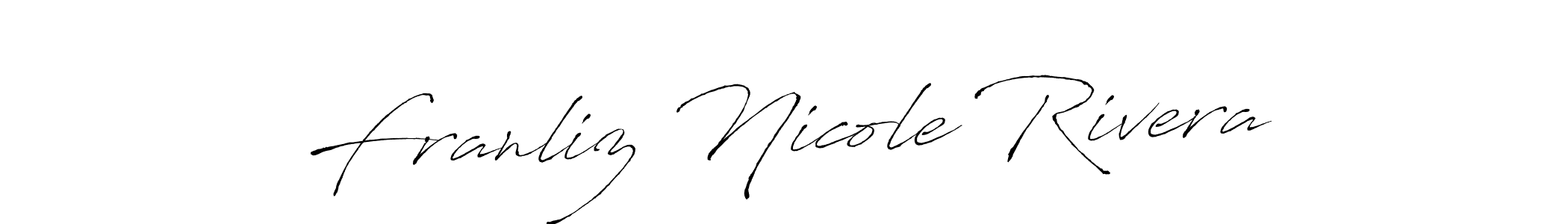 You should practise on your own different ways (Antro_Vectra) to write your name (Franliz Nicole Rivera) in signature. don't let someone else do it for you. Franliz Nicole Rivera signature style 6 images and pictures png