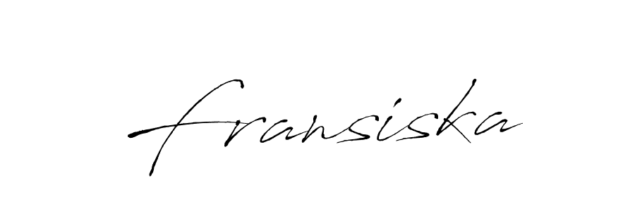 Create a beautiful signature design for name Fransiska. With this signature (Antro_Vectra) fonts, you can make a handwritten signature for free. Fransiska signature style 6 images and pictures png